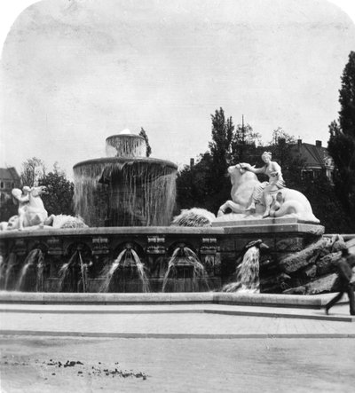 The Wittelsbacher Fountain, Munich, Germany, c. 1900s by Wurthle and Sons