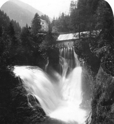The waterfall at Badgastein, Austria, c1900s by Wurthle and Sons