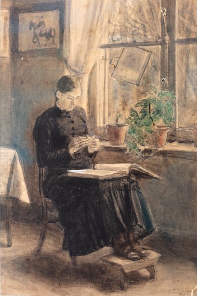 Woman Lacemaker by Xavier Mellery