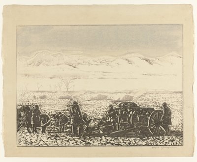 War Landscape by Yamagishi Kazue (signed by artist)