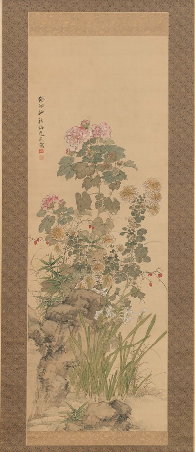 Autumn Flowers by Yamamoto Baiitsu