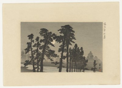 Row of Trees by Moonlight by Yamamoto Shoun