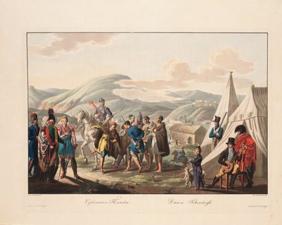 The Circassians dancing, 1812 by Yegor Karneyev