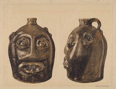 Grotesque Jug, c. 1936 by Yolande Delasser