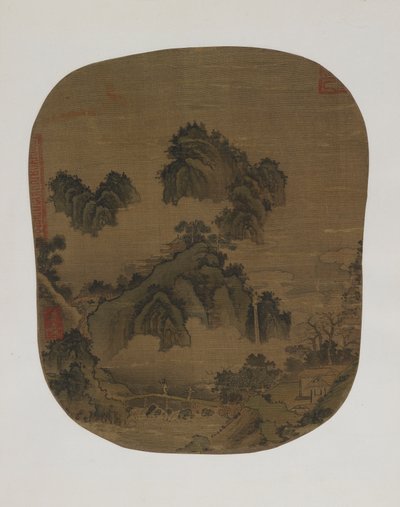 Mountain landscape by Yuan Dynasty Chinese School