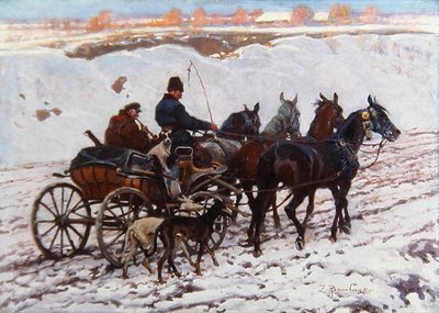 Horse Drawn Carriage by Zygmunt Rozwadowski