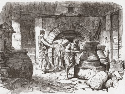 A Roman Bakery, Pompeii, Italy by . .