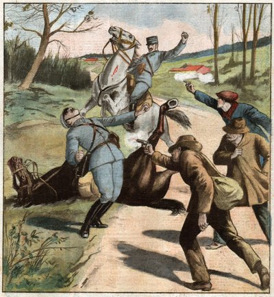 Gendarmes Attacked by Ferdinand Georg Waldmuller