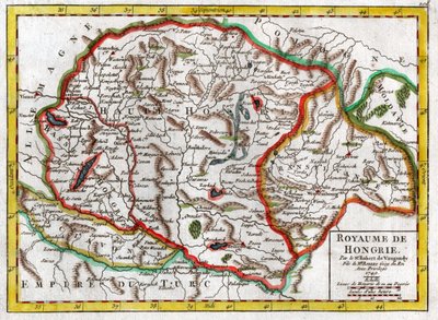 Map of Hungary 1749 by . .