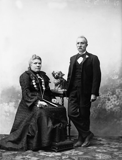 Portrait of Mr and Mrs Guerrini by Henry Charles Fehr