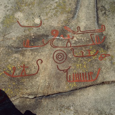 Rock Carvings, Begby, Norway by Georg Carl Heinrich Dollmann