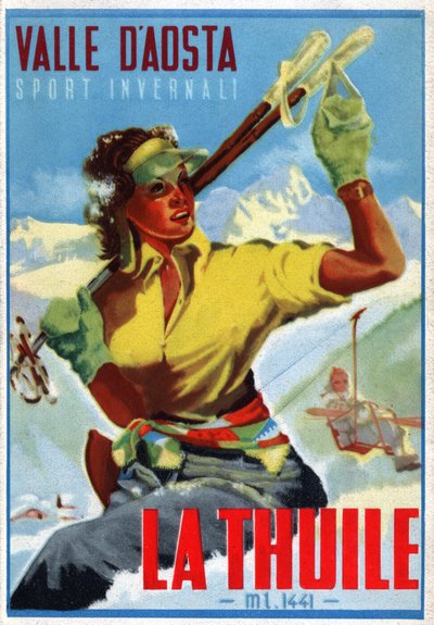 Skiing in La Thuile, circa 1950 by . .