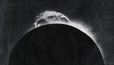 Solar eruption photographed in 1929 (print) by . .