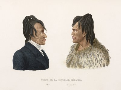 Tattooed Maori Chiefs of New Zealand by Frederick (attr. to) Barnard