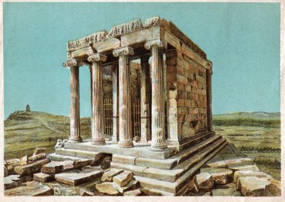 Temple of Athena Nike, circa 1910 (engraving) by . .