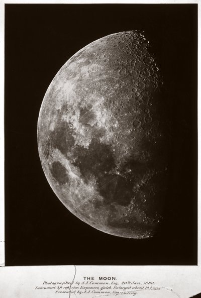 The gibbous Moon by Frederick (attr. to) Barnard