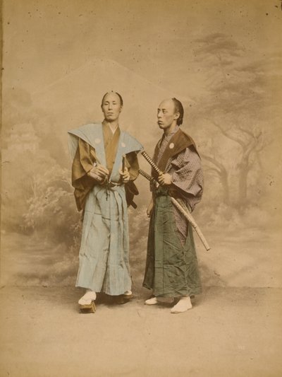 Two Japanese men, possibly samurai, c.1877 by . .