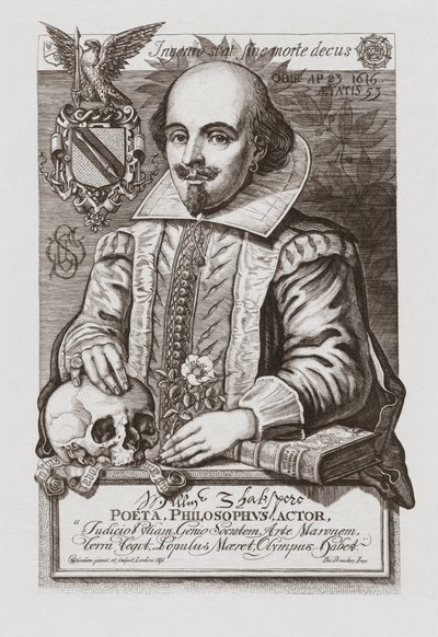 William Shakespeare. Portrait by . .