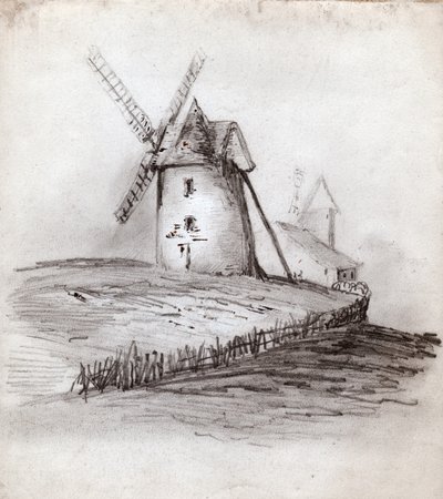 Windmill in Normandy, France by . .