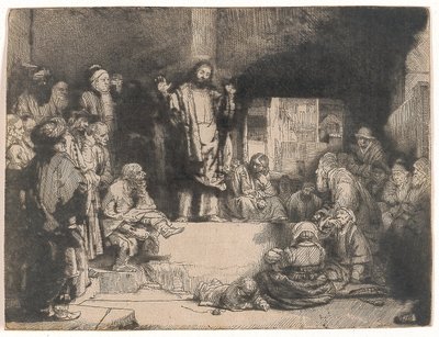 Christ Preaching (La Petite Tombe) by Rembrandt van Rijn