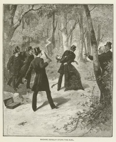 Madame Derblay Stops the Duel by after Emile Antoine Bayard