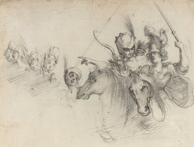 Figures on Horseback (verso) by after Jacques Bellange