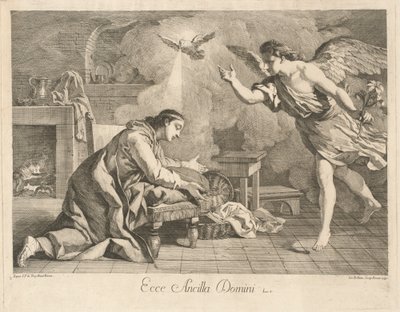The Annunciation by after Jean François de Troy Jean Baptiste Hutin