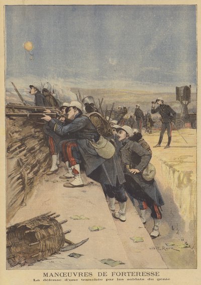 French Army Manoeuvres by after Lionel Royer