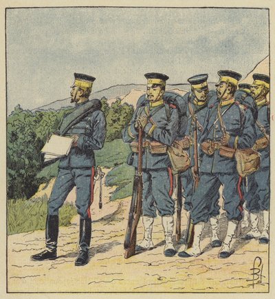 Japanese Line Infantry by after Louis Charles Bombled