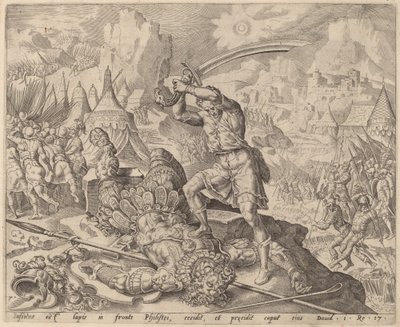 David Cutting Off Goliath
