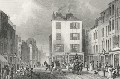Middle Row Holborn, 1830 by Thomas Hosmer after Shepherd