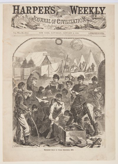 Christmas Boxes in Camp – Christmas, 1861 by after Winslow Homer