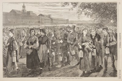 New England Factory Life – "Bell-Time" by after Winslow Homer