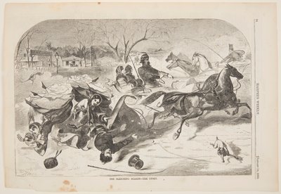 The Sleighing Season – The Upset by after Winslow Homer