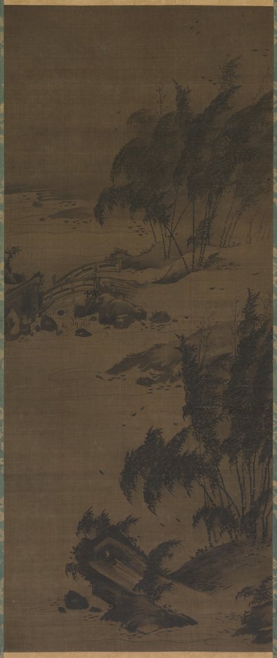 Bamboo in Wind by attributed to Genga