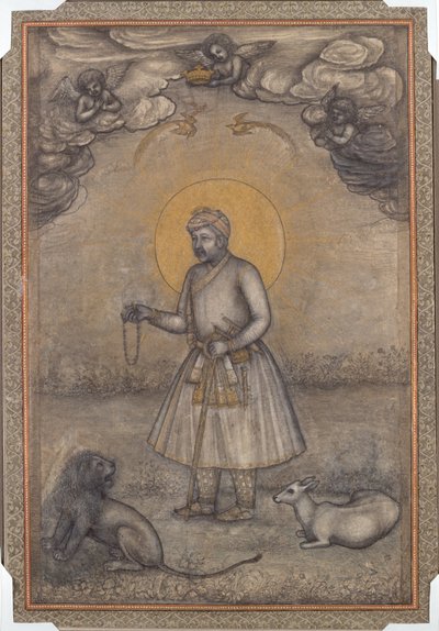 Portrait of the Aged Akbar by attributed to Govardhan