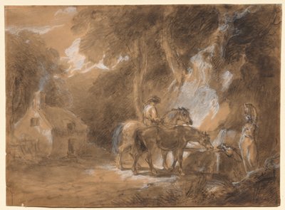 The Halt at the Spring by attributed to Thomas Barker