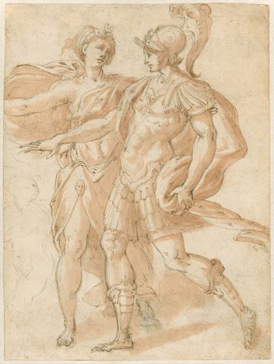 Mars and Diana (recto) by called Bertoia Jacopo Zanguidi