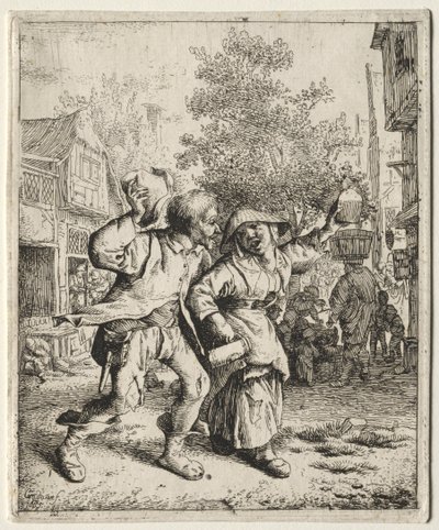 The Drunken Couple by circle of Maestro Giorgio Andreoli