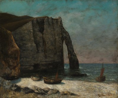 The Cliff at Étretat by imitator of Gustave Courbet