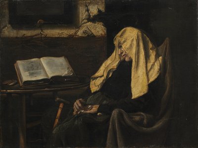 Old Woman Asleep by possibly France, mid 19th Century