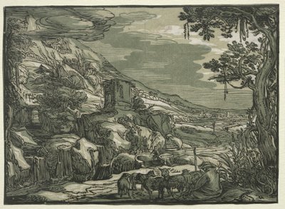 Arcadian Landscape by possibly after Esaias van de Velde