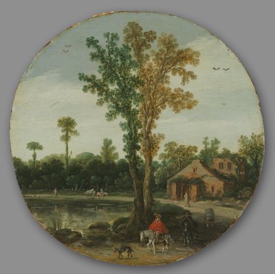 Travelers by a Lake by van de Velde Esaias