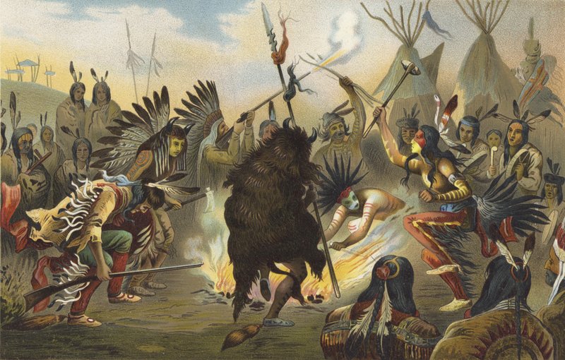 Sioux War-Dance by American School