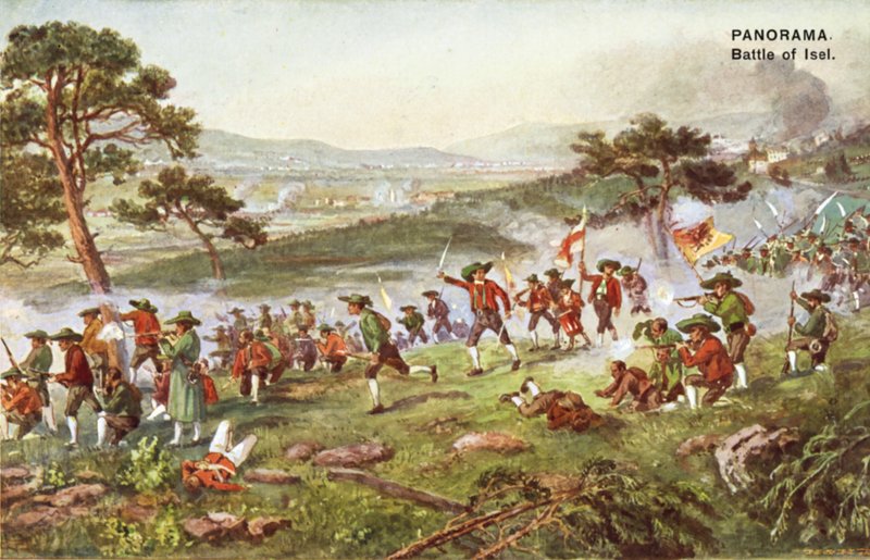 Battle of Isel by English School