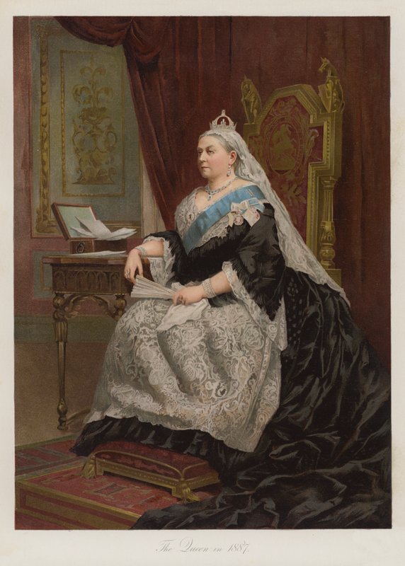 The Queen in 1887 by English School