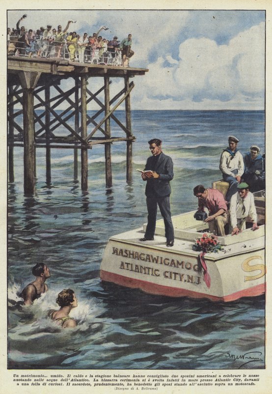A Wet Wedding by Achille Beltrame