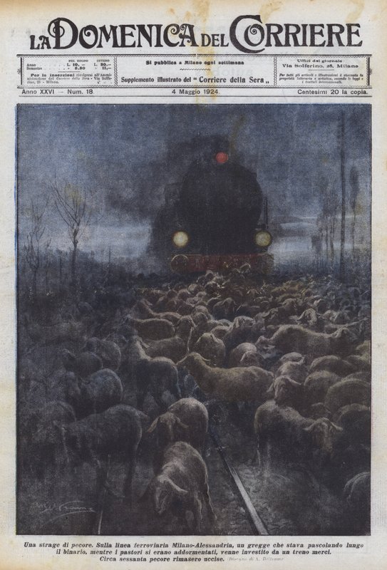 A sheep massacre by Achille Beltrame