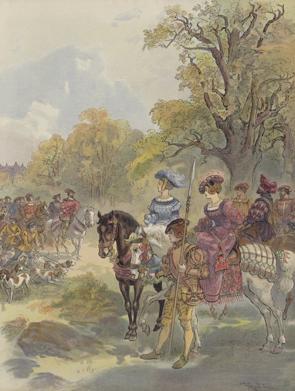 Royal Hunt by Albert Robida