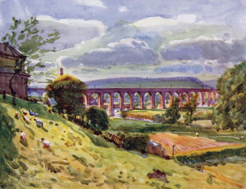 Whalley, the Viaduct by Albert Woods